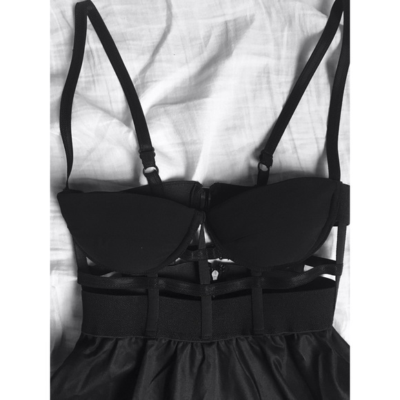 SOLD SHAKUHACHI Black Cage Bustier Dress XS 0 NWT - Picture 3 of 4