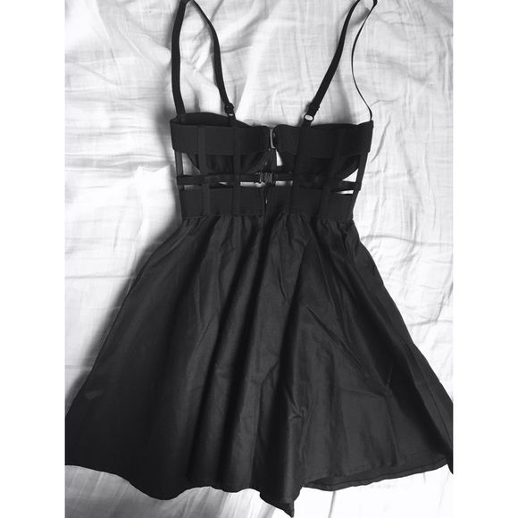 SOLD SHAKUHACHI Black Cage Bustier Dress XS 0 NWT - Picture 4 of 4