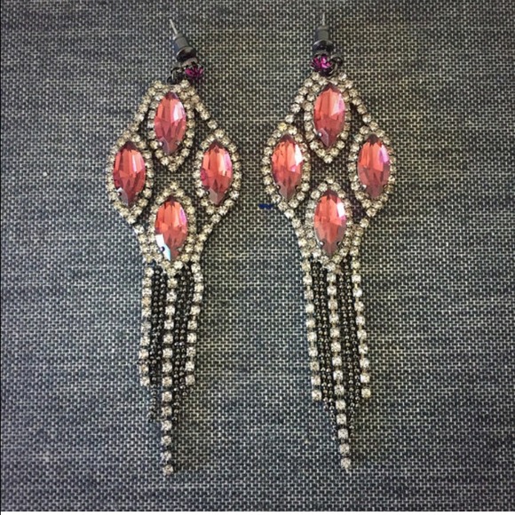 Crystal Pave Earrings NWOT - Picture 4 of 4