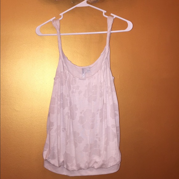 Light Pink Floral Tank Top