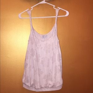 Light Pink Floral Tank Top