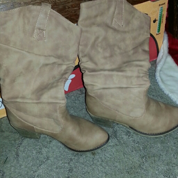 Cowboy style boots.