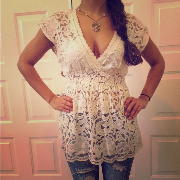 Ivory lace top