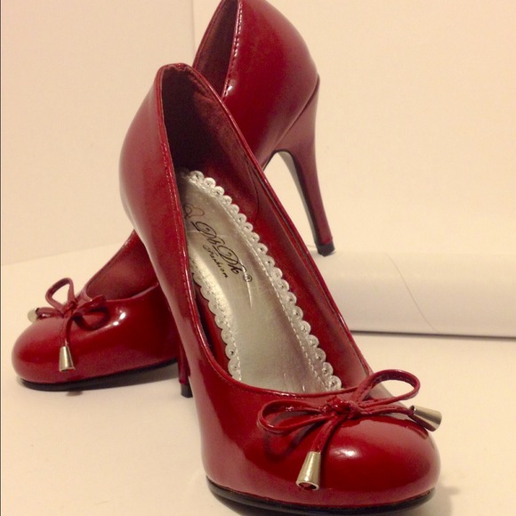 DBDK Fashion Shoes Candy Apple Red Patent Leather Heels DBDK Fashion Shoes Candy Apple Red Patent Leather Heels