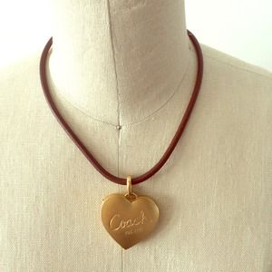 COACH Giant Heart Locket Necklace