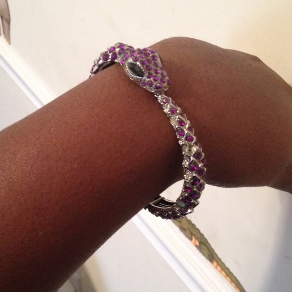 Snake bracelet purple stones