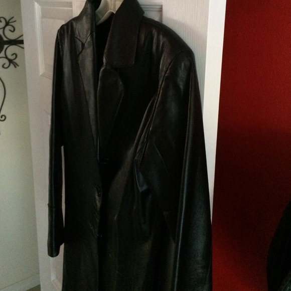 Leather coat