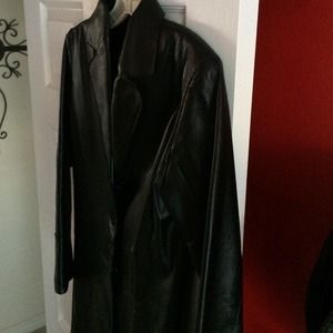 Leather coat