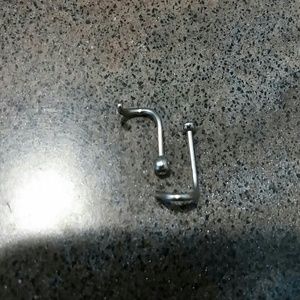Two surgical steel screw nose rings