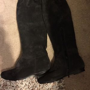 Calvin Klein over the knee boots, gray suede
