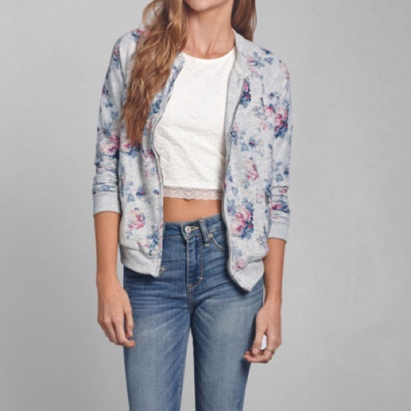 Abercrombie&fitch Cami Fleece Baseball Jacket. - Picture 1 of 4