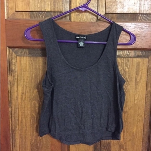 Dark grey crop top