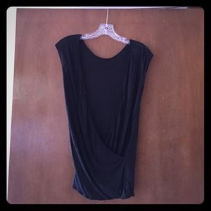 Black Chaser Crisscross-back Top