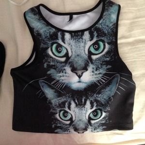Cat Crop Top