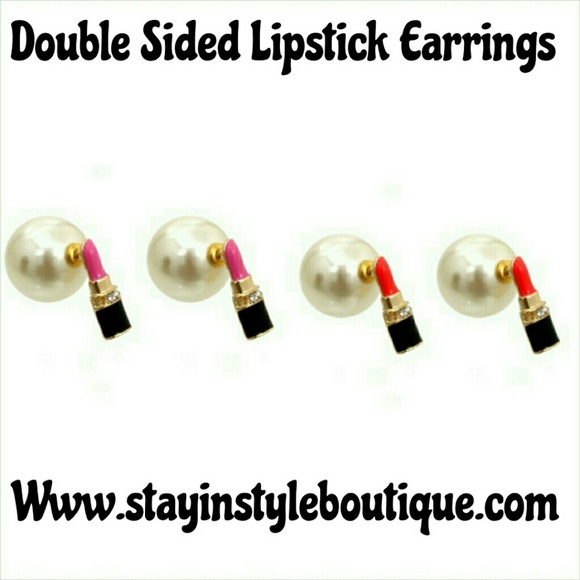 Double Sided Lipstick Earrings