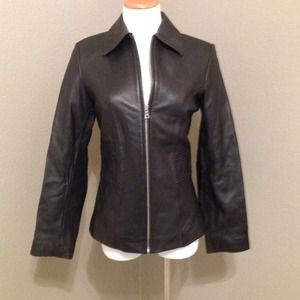 Express Genuine Black Leather Jacket