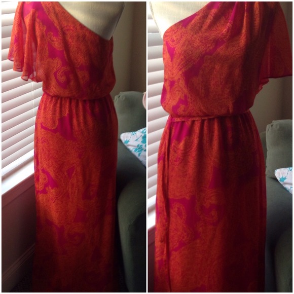 🚫SOLD🚫 Nine West Full-length One-shoulder Dress - Picture 2 of 4