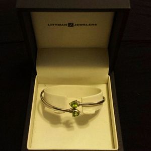 Silver and peridot bracelet