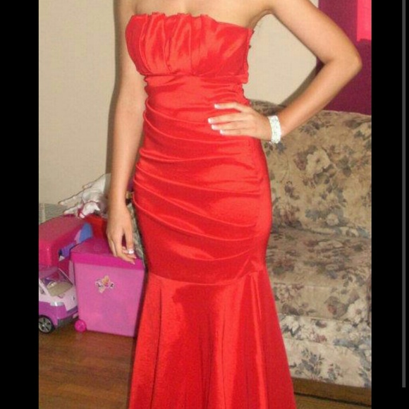 Red dress, originally bought for prom.