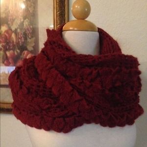 Sold Locally.. Cozy Red Infinity Scarf