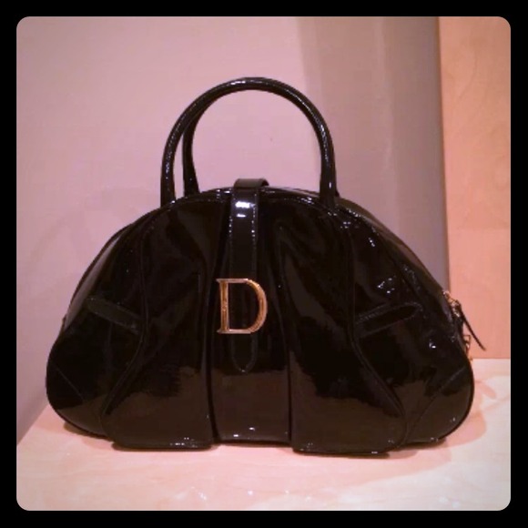 SOLD! 100% Auth Christian Dior Bag Patent Leather