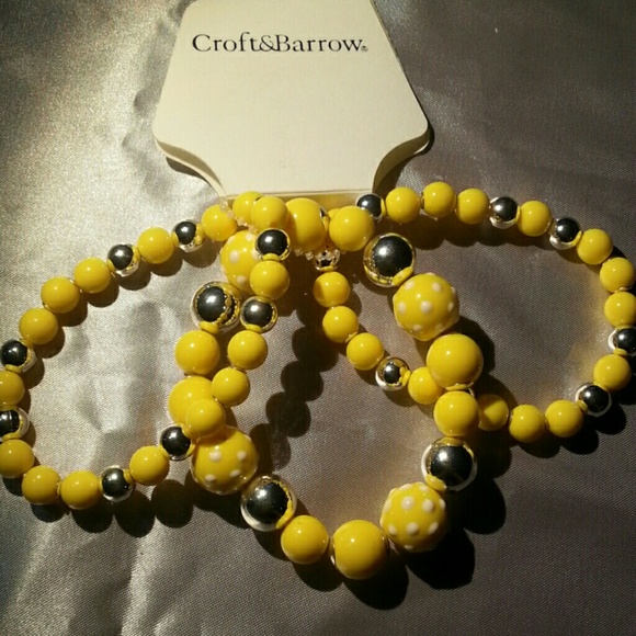 Croft&Barrow Bead Stretch Bracelet Set