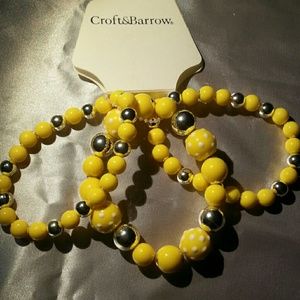 Croft&Barrow Bead Stretch Bracelet Set