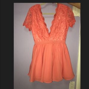 Peach coral dress