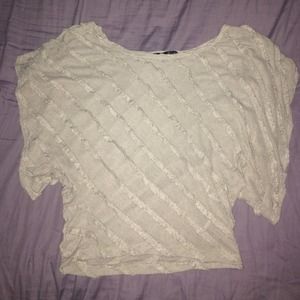 Beige Ruffle Blouse