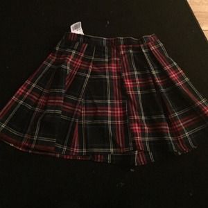 Checkered school girl skirt