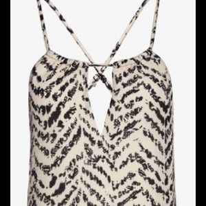[SOLD] Parker Gulley Printed Crossed Strap Cami