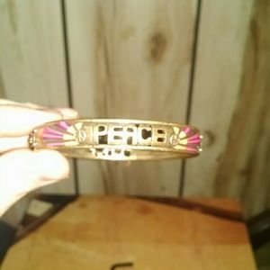 Lucky brand peace gold bangle