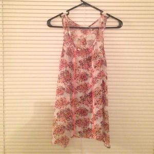 Floral sheer top