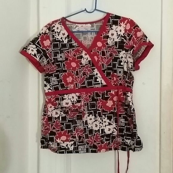 Koi by Kathy Peterson Scrubs Top