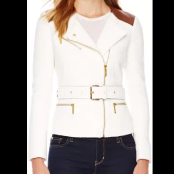 Michael Kors cream tweed jacket, size medium