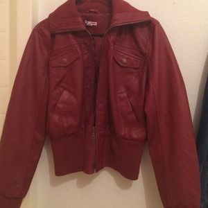 Red pleather jacket