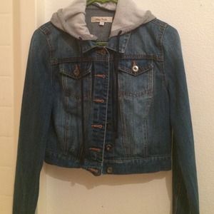Hooded jean jacket