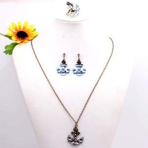 BJ Rose Anchor Jewelry Set