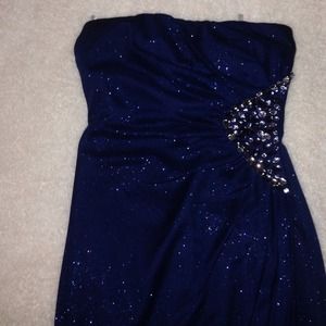 Navy blue sparkles dress