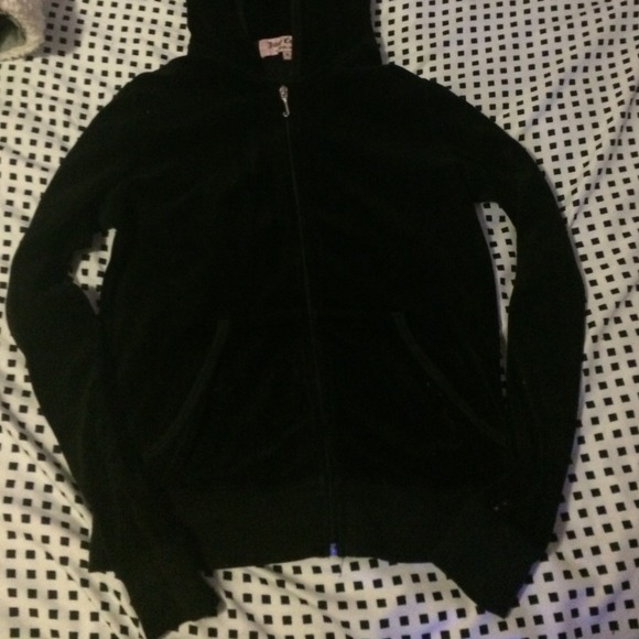 Black juicy couture velour zip up