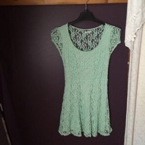 Urban Outfitters mint lace dress