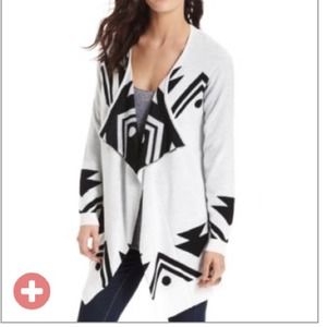 Aztec print cardigan
