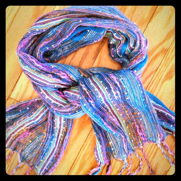 Pastel Knit Textured Scarf