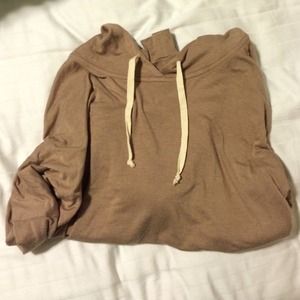 😊TRADED😊 Brandy Melville tan Layla hoodie