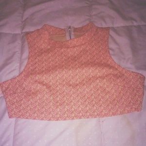 pink crop top