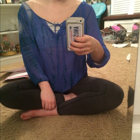 Tie dye peasant top