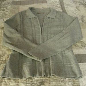 Grey zippered cardigan