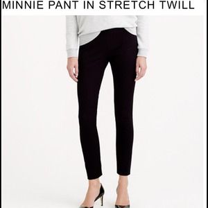Jcrew black twill Minnie pant