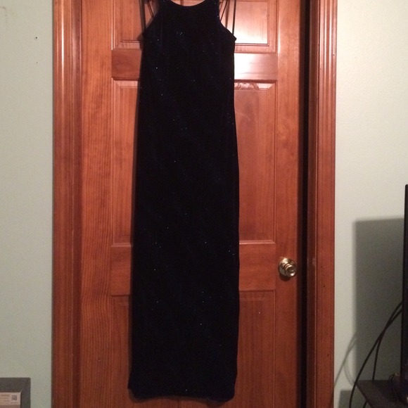 Dark blue evening dress