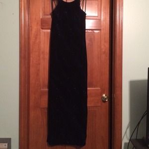 Dark blue evening dress